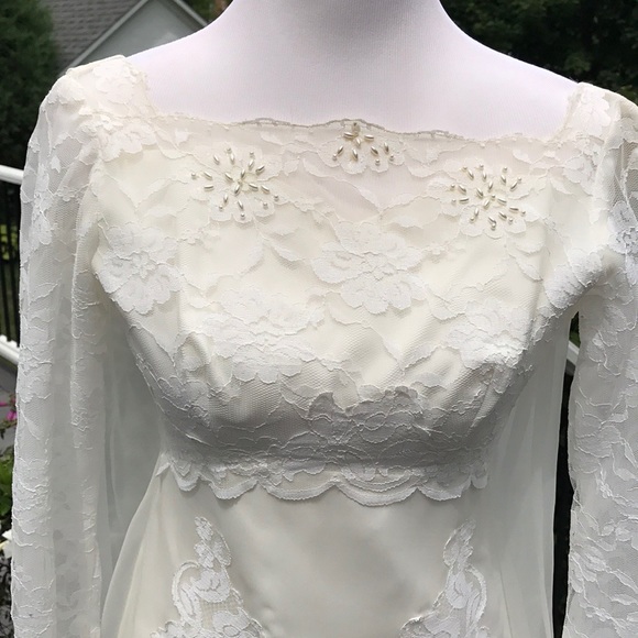 Vintage Couture Wedding Dress Empire Waist